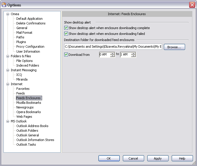 Options: Feeds Enclosures