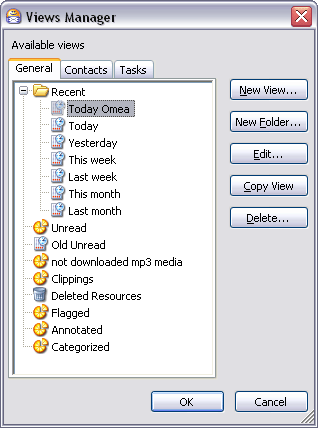 The Views Manager dialog
