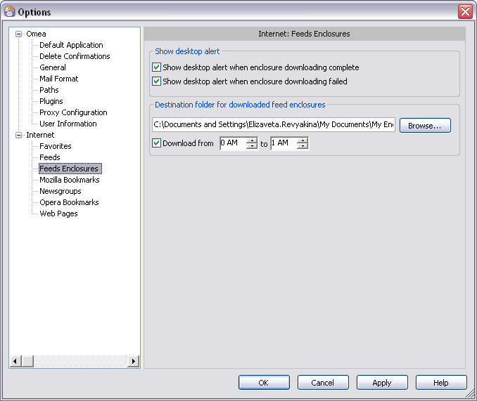 Options: Feeds Enclosures