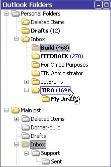 Moving Outlook Folders