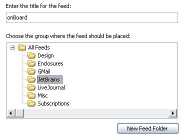 Valid feed options