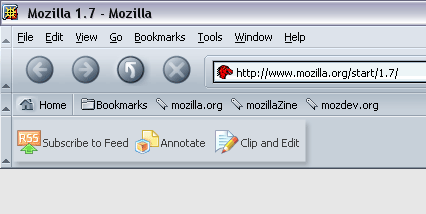 Toobar in Mozilla 