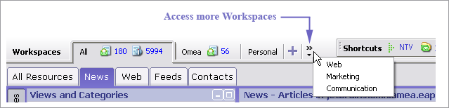 Selecting "hidden" Workspaces