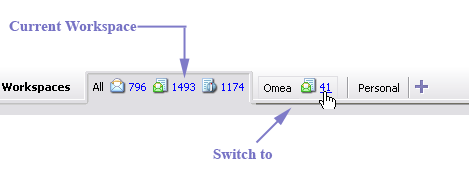 Workspace selectors